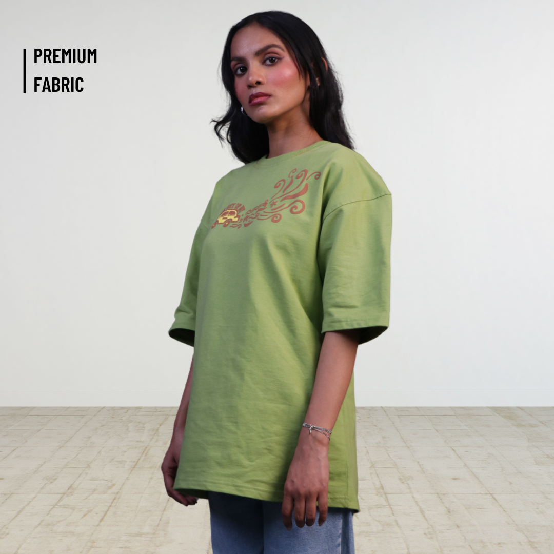 Streets of Kolkata Oversized T-shirt | Unisex (Pista)