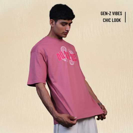 Dil se Desi Oversized T-shirt | Unisex (Onion Pink)