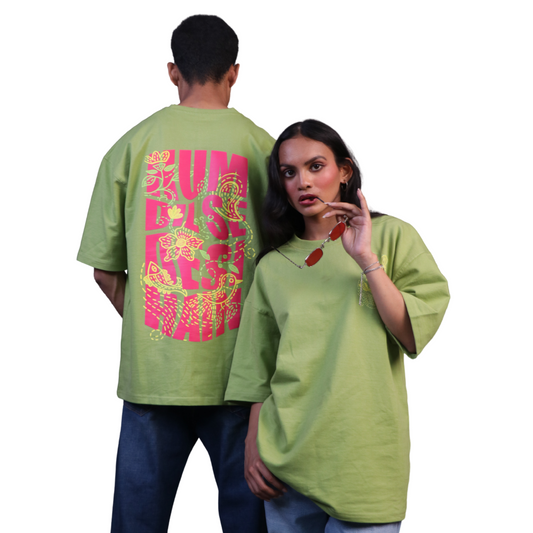 Hum Dil Se Desi Oversized T-shirt | Unisex (Pista)