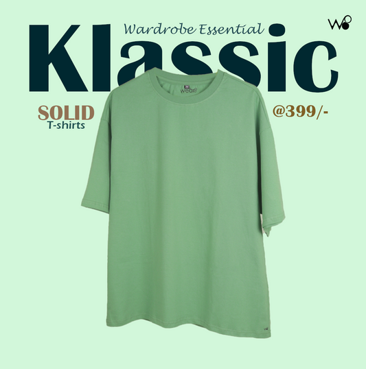 The Klaasik Solids (Emerald Green) Oversized T-Shirt