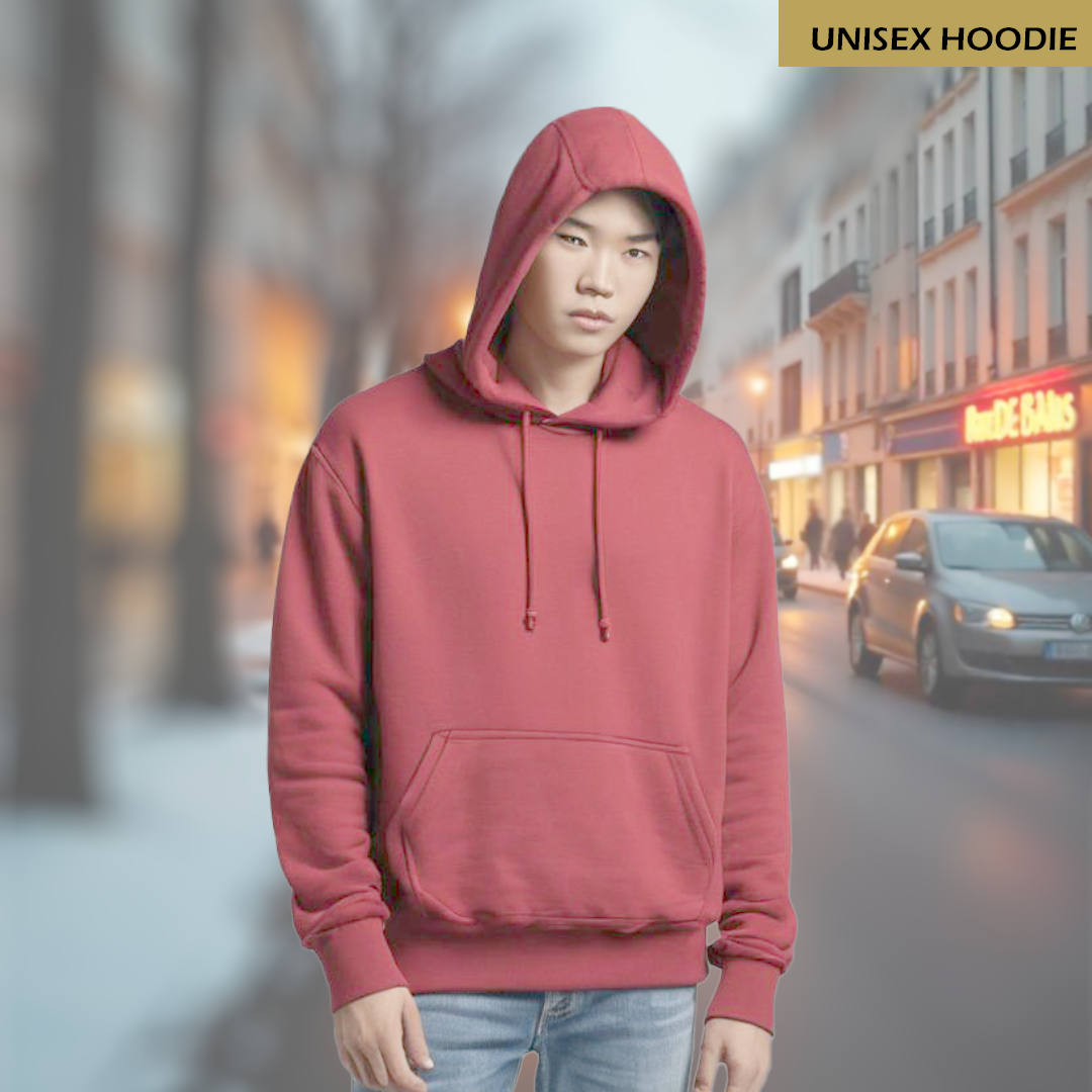 Men 100% Cotton Red Hoodie | Offer Code: PRE100